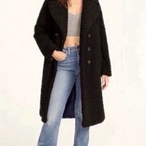 J. Crew Petite Double-Breasted Teddy Sherpa Topcoat